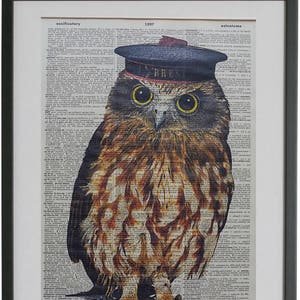 dictionary art graduation gift Owl Print No.385 dictionary art graduation gift Owl Print No.385