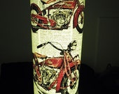 Indian Scout Motorcycle Paper Lantern No.659, first wedding anniversary gifts, motor mechanic gifts, writing gifts, librarian gifts