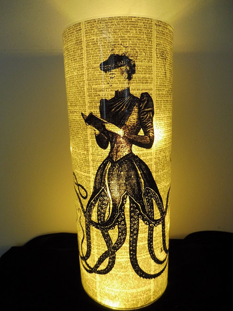 Octopus Woman Paper Lantern No.204 1st wedding anniversary Etsy
