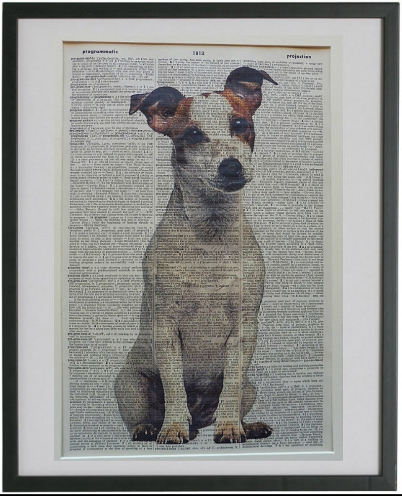 terrier poster dictionary art Jack Russell Terrier Print No.702 terrier gifts terrier poster dictionary art Jack Russell Terrier Print No.702 terrier gifts