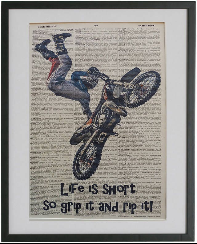 Motocross Print No.189 dirt bike poster motorcycle art | Etsy