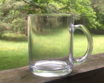 Blank Mug, Custom available, Glass Etching