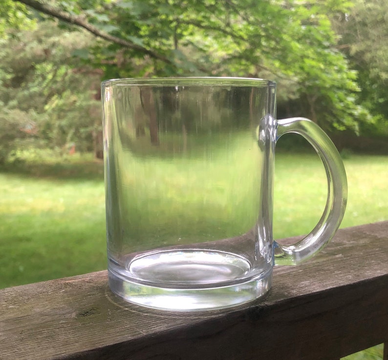 Blank Mug, Custom available, Glass Etching image 1