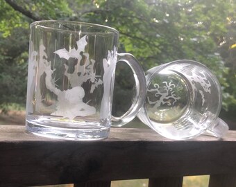 Zombie Hands Mug, Glass Etched