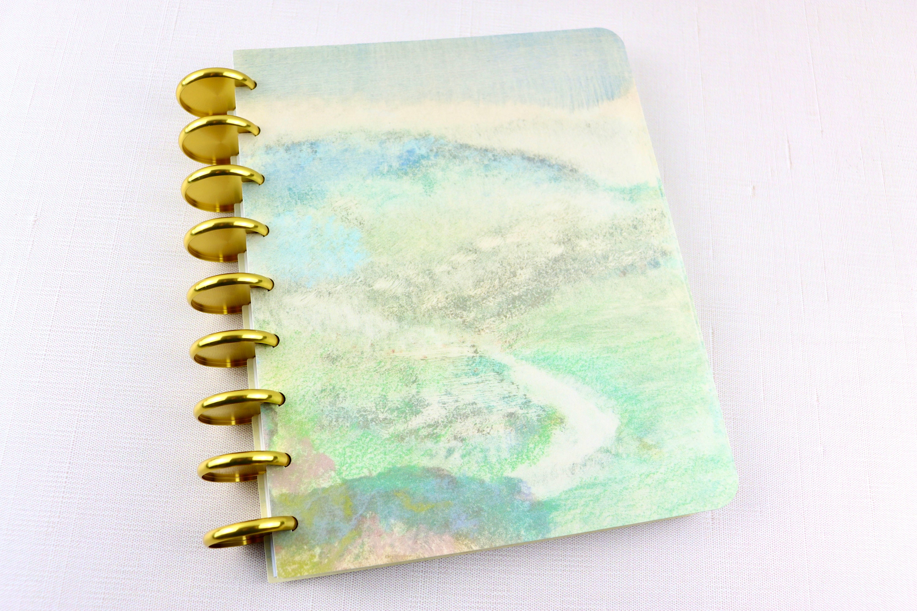 Deluxe Notebook, Gold Discs, Printed Lined, Notes Pages, Metal Discs ...