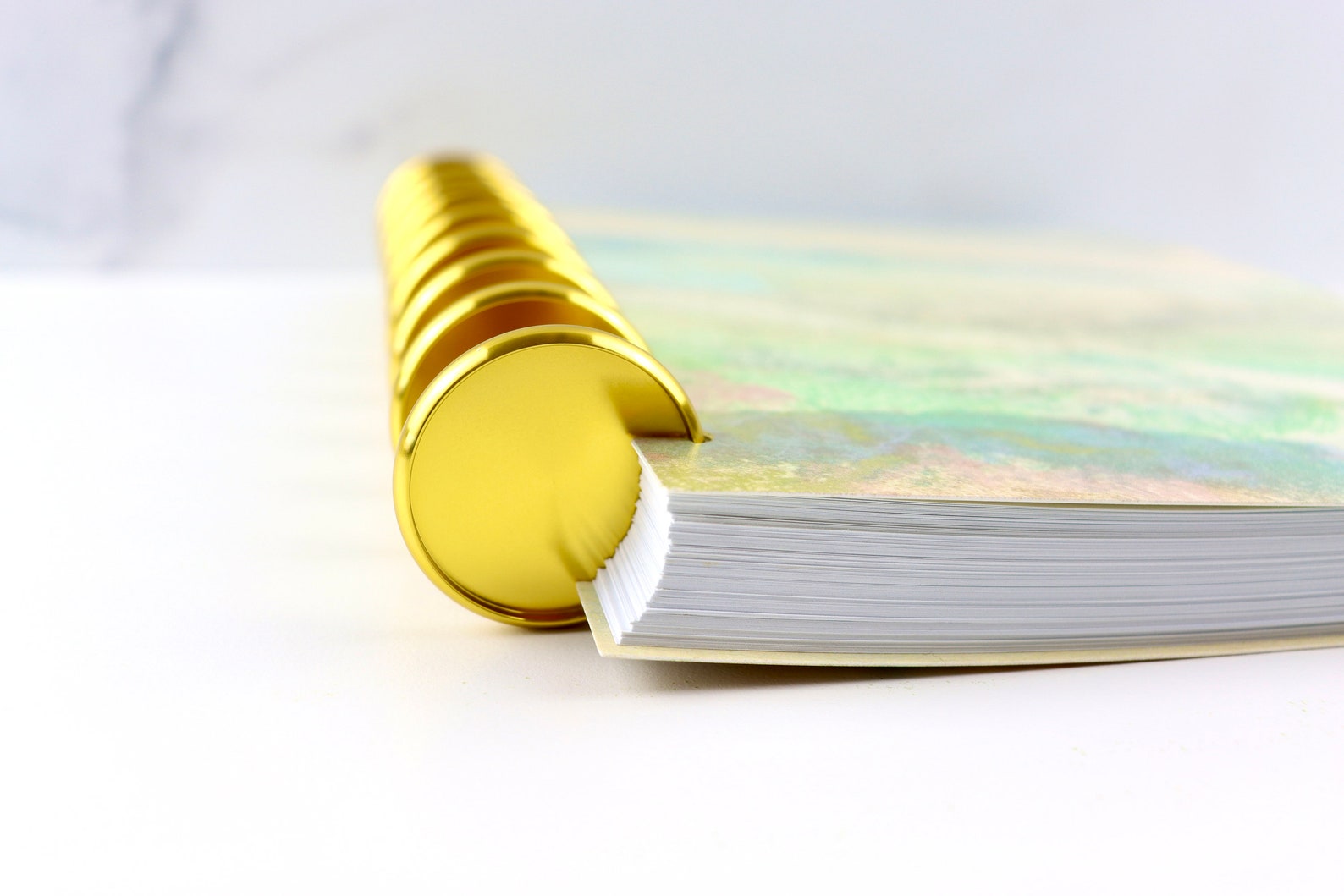 Deluxe Notebook, Gold Discs, Printed Lined, Notes Pages, Metal Discs ...