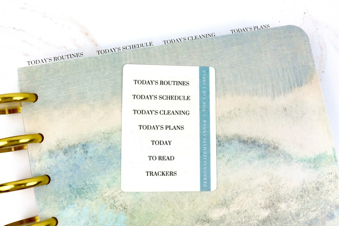 Top Tab Dividers, 4 Clear Dividers, Blank Tabs, Minimalist Discbound