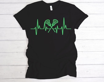 Custom Sports Heartbeat T-Shirt w/ Name Included on Back!