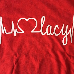 CHD ~ Adult Personalized Heartbeat Name Unisex T-Shirt