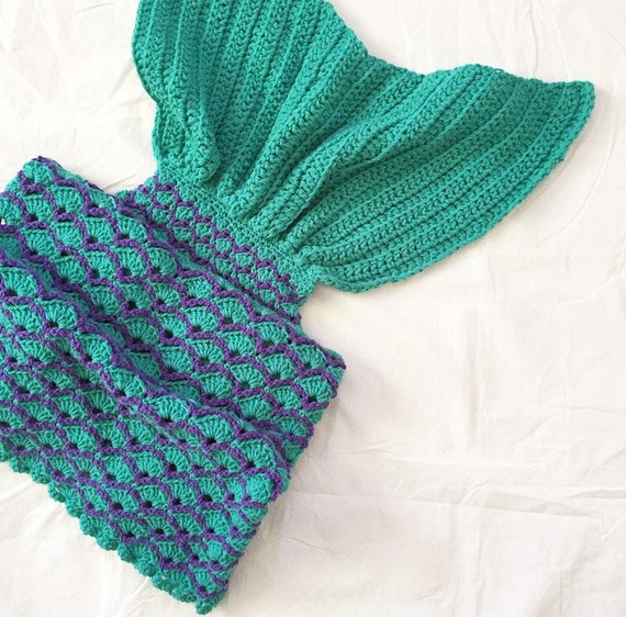 Items similar to Crochet Mermaid Tail Blanket on Etsy