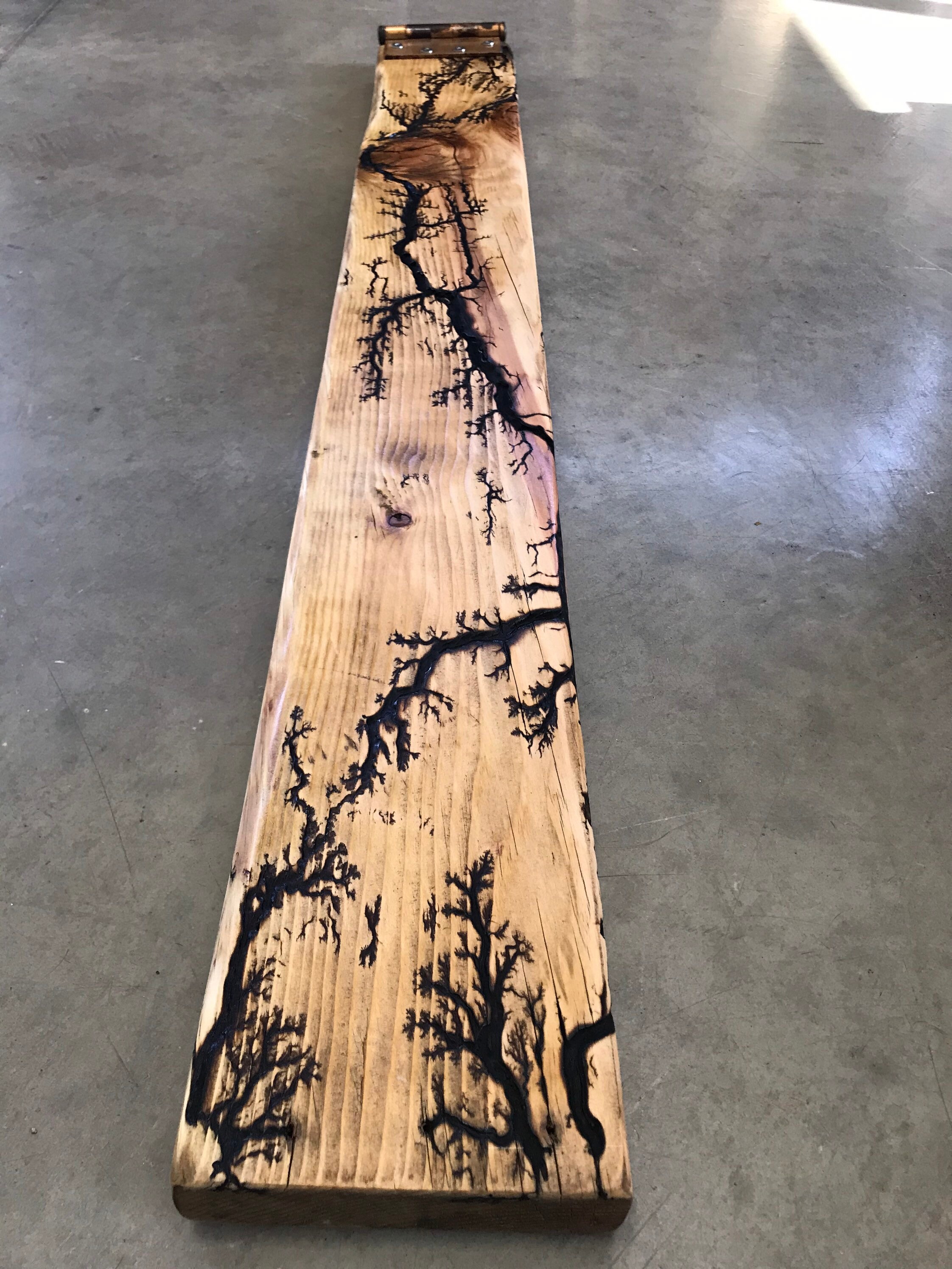 Lichtenberg Electrocuted Pine Wood Fractile and Hinge Wall Art - Etsy