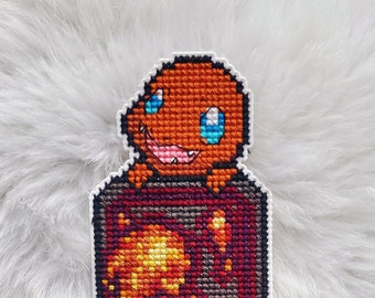 PATTERN: Charmander bookmark cross stitch