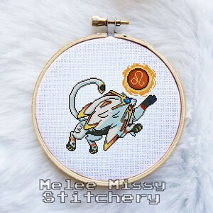 PATTERN: Leo horoscope cross stitch