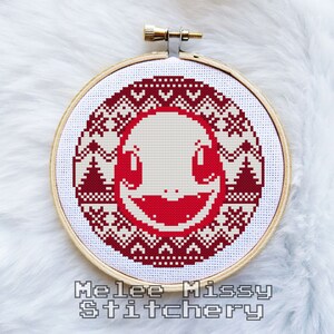 PATTERN: Fair Isle Charmander cross stitch