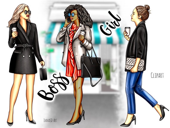Fashion Illustration Bag Clipart Boss Lady Clipart Fashion 