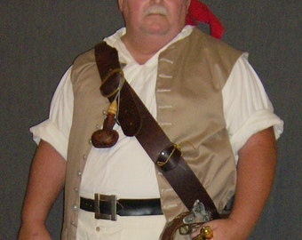 18e-eeuws vest met grote maten, Weskit Custom, Koloniaal, Patriottisch, Piratenbal, Outlander