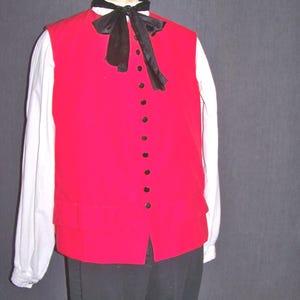 Rote Weste, Uncle Sam, sofort versandfertig, 18.Jh., Pirat Outlander, Weskit, Santa Claus