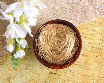 Flax Yellow French Wire, 1mm Metallic Bullion, Goldwork Embroidery, Zardozi (50/100grams)