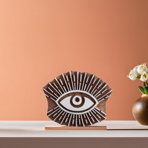 Mystisches Auge Stempel, Holzblock Stempel, Evil Eye Stempel, Block Print Stempel, Keramik Stempel, Textil Stempel, Holzdruckblock, DIY Druck