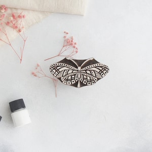 Sello de tela con mariposas, sello de cerámica, bloque de impresión de madera, sello de impresión en bloque, sello de cerámica, sello de diario, sello de arcilla, impresión DIY
