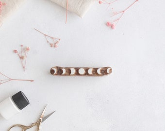 Moon Phase Wooden Block Stamp, Celestial Textile Printing