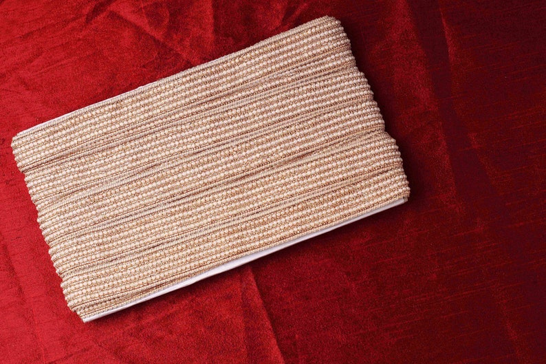 Pearl Trim Bridal Wear Embellishment Gold Beaded Trim Pearl Lace- 9 yards Indian Trim
