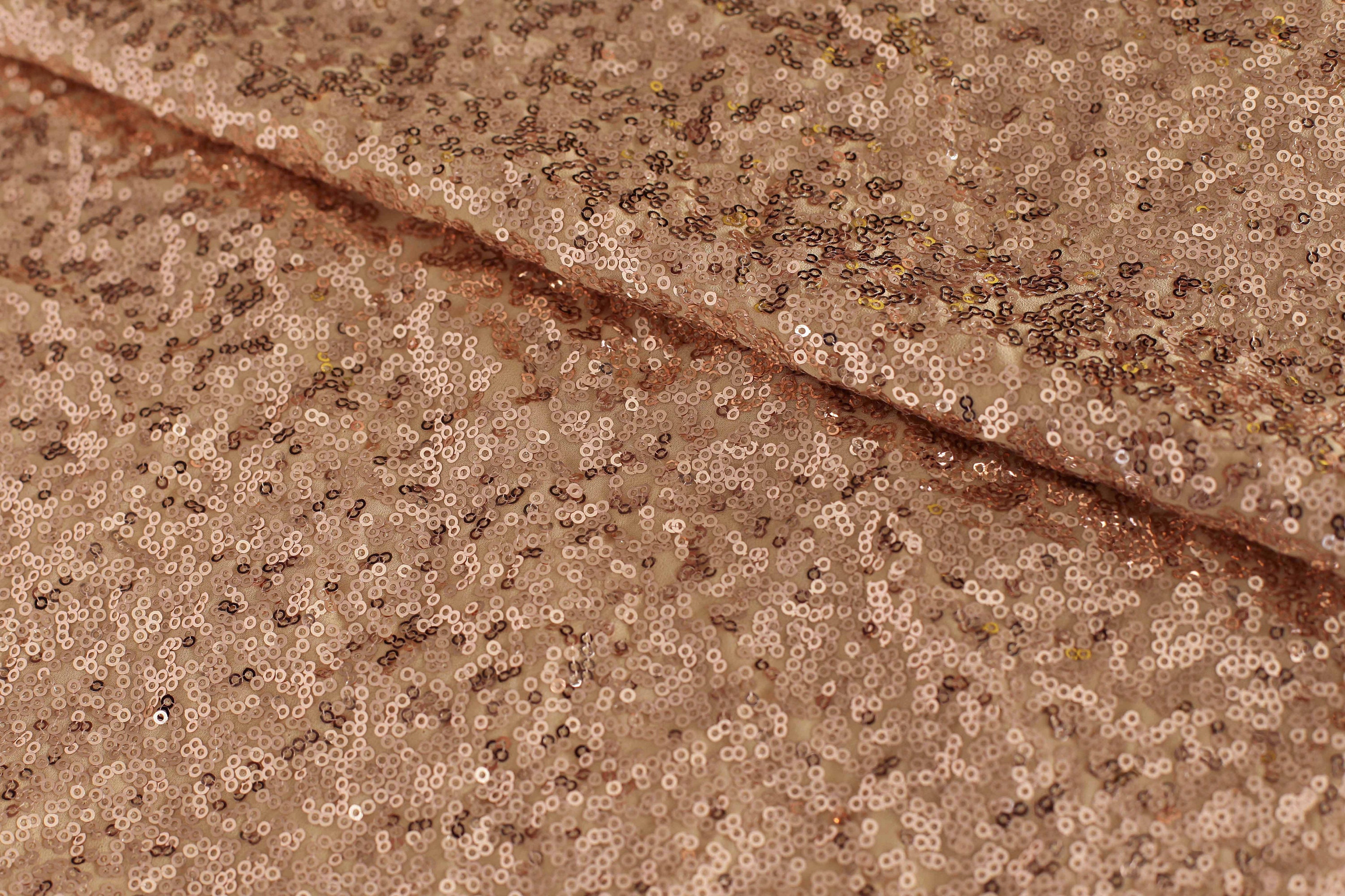 Rose Gold Sequin Fabric Fabric Party Wear Fabric Etsy