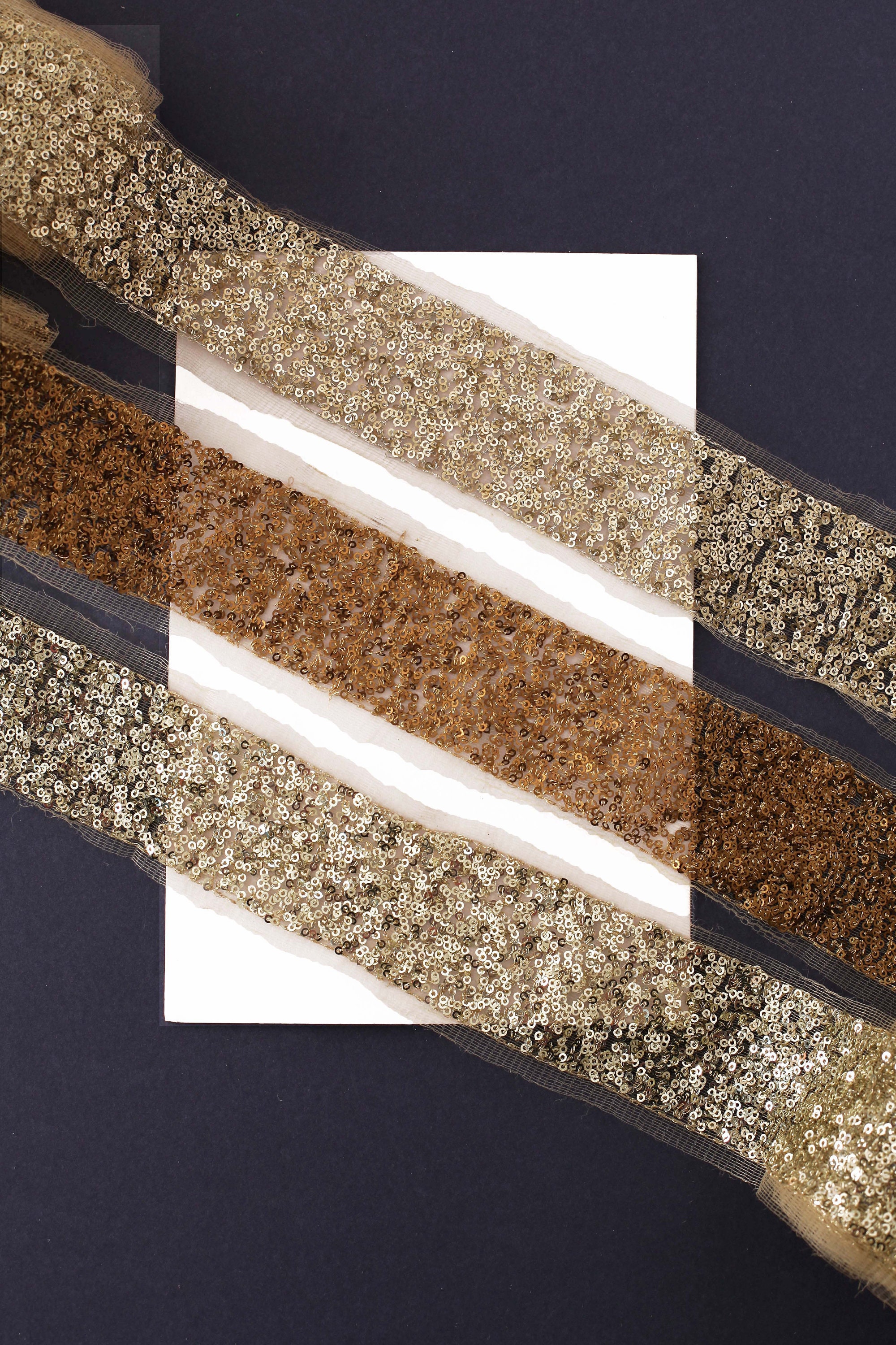 1 Yard Gold Sequin Trim Embroidered Net Trim Costume Trim Etsy