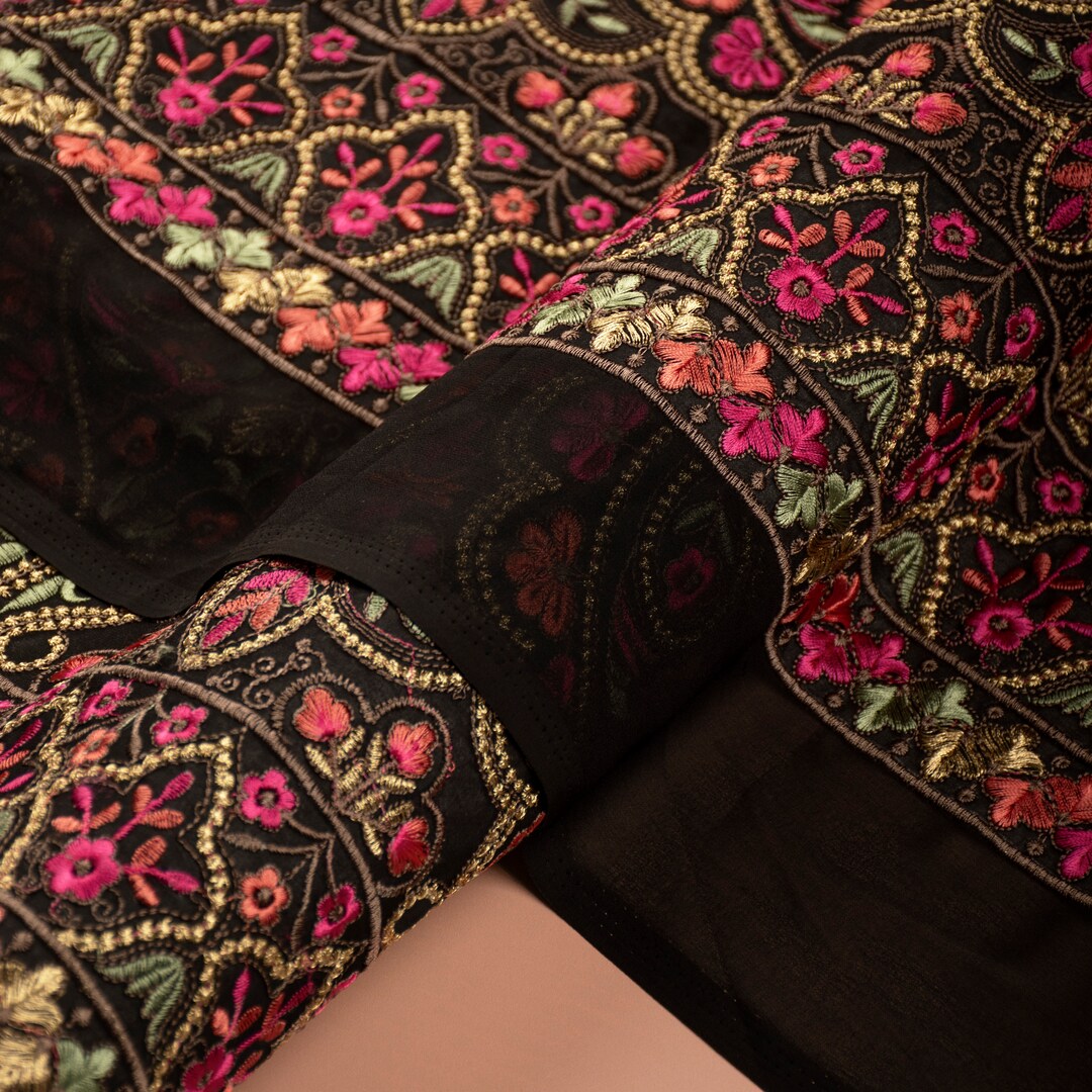 Pink Embroidered Fabric Brooklyn main image 0