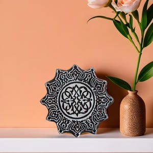 Timbro di geometria sacra, timbro a blocco di legno, timbro per stampa su tessuto, timbro per stampa a blocco, timbro per ceramica, timbro per stampa indiana, timbro tessile