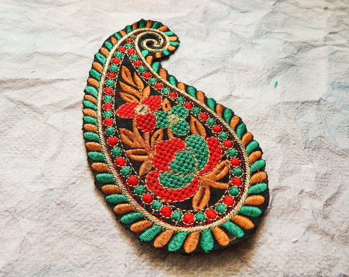 Paisley Applique Embroidery Applique Bridal Applique Indian Etsy