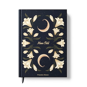 Niño de la luna, Cuaderno personalizado, Planificador personalizado, Cuaderno de cuadrícula, Material de oficina, Regalos para artistas, Diario, Diario de agradecimiento