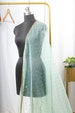 Mint Green Dupatta, Sequin Net Fabric, Lehenga Dupatta, Indian Embroidered Fabric, Bridal Dupatta, Salwar Dupatta, Bridesmaid Gifts 