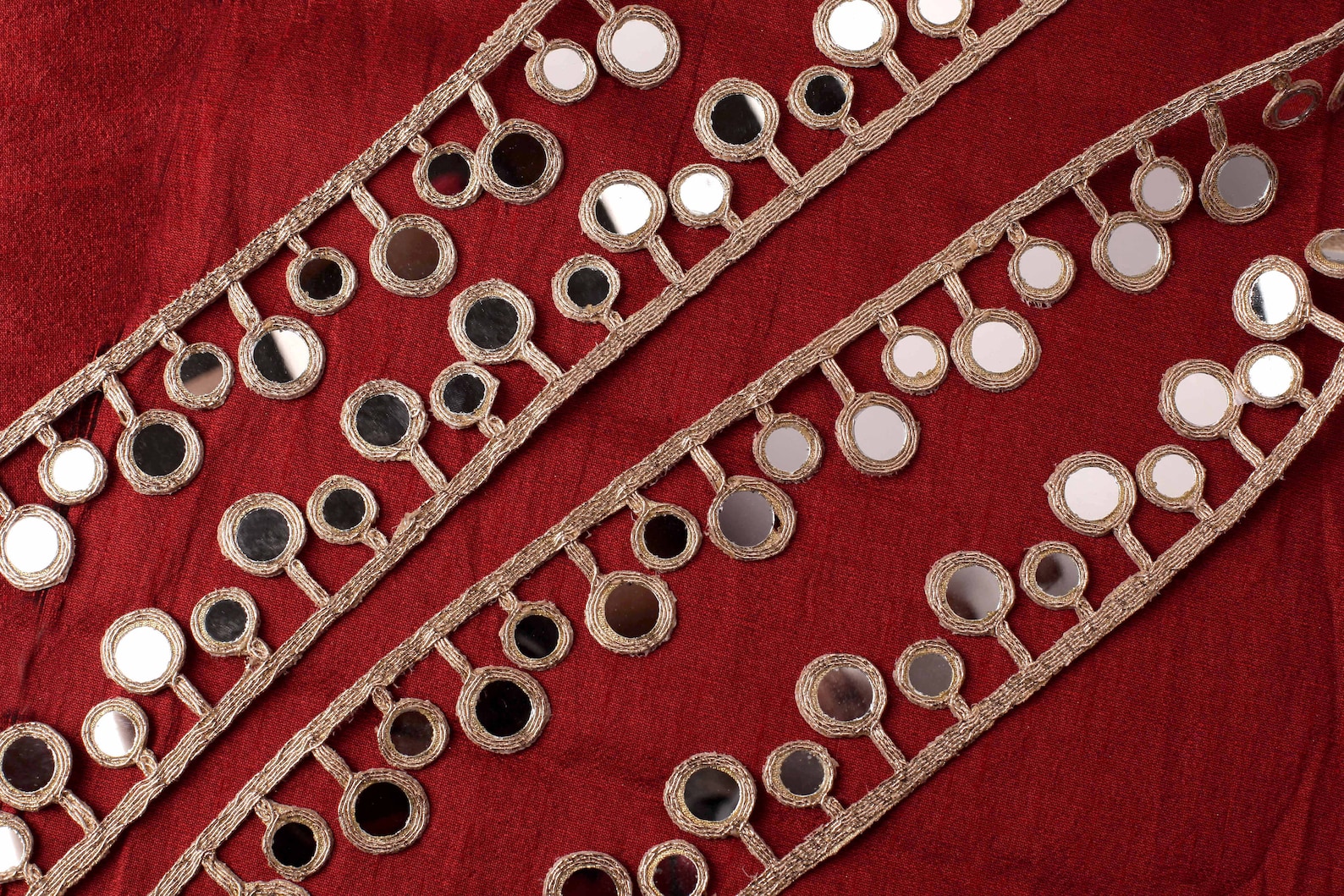 Rose Gold Trim Mirror Trim Indian Trim Gold Fringe Trim Etsy