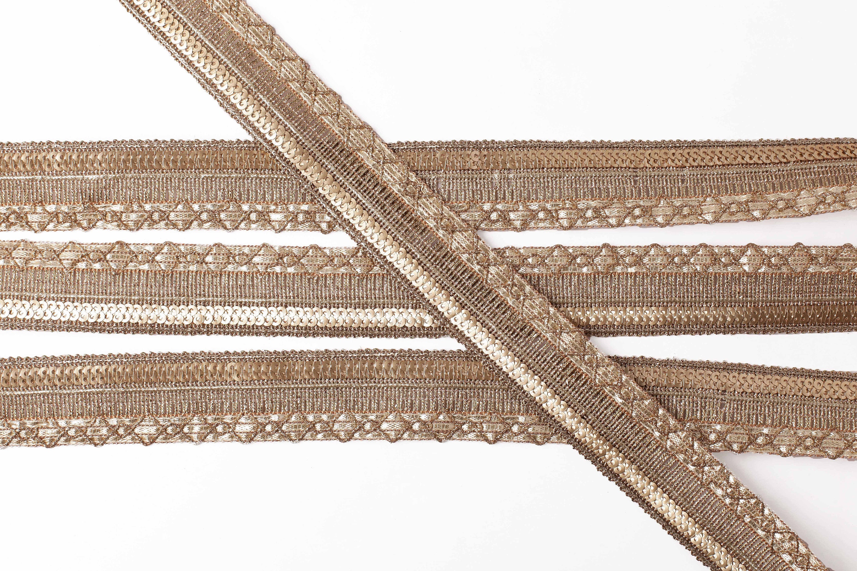 Gold Sequin Trim Indian Embroidered Trim Gota Trim Boho Etsy