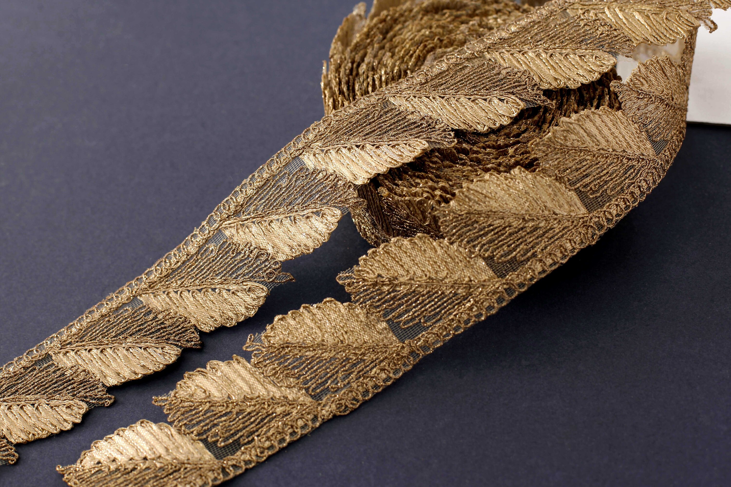 1 yard of Gold Leaf Trim Indian Decorative Trim Costume Trim Etsy