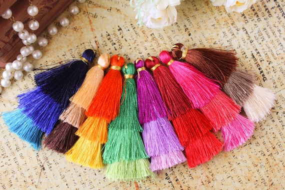 4 inch Fiber Tassel with Mini Tassels - Trims By The Yard