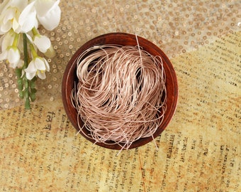 Rose Gold French Wire, Bullion Metallic Embroidery Thread (50 grams)