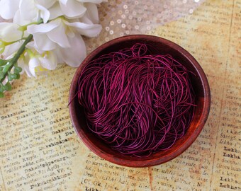 Plum Metallic French Wire, 1mm Bullion, Goldwork Embroidery, Zardozi (50/100grams)