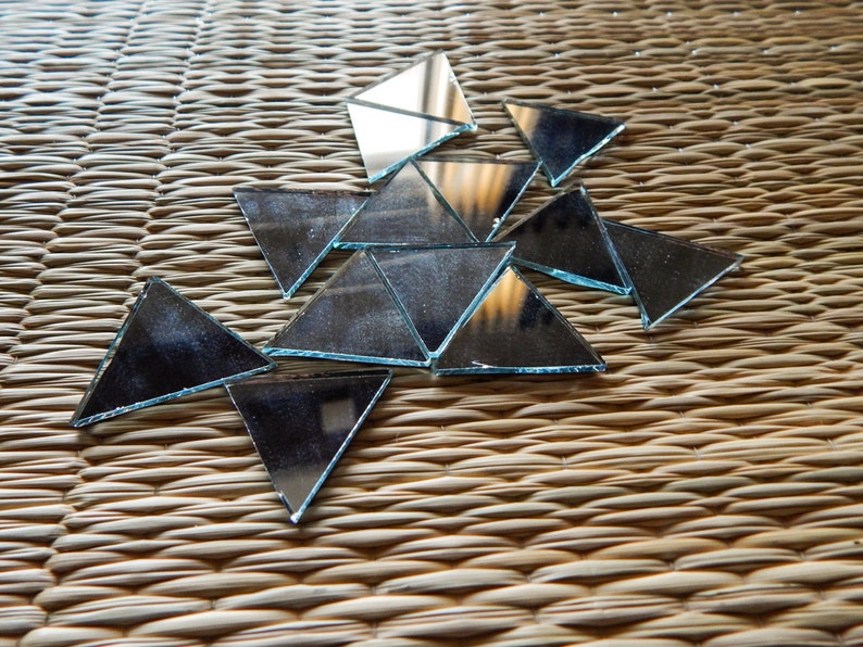 Craft Mirrors Mirror Embellishments Glass Mirrors Triangle Etsy