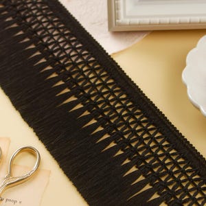 9 yards- Black Fringe, Tassel Trim, Indian Trim, Decor Trim, Upholstery Trim, Fringe for Curtains, Pillow, Dresses, Lampshades, Ribbon