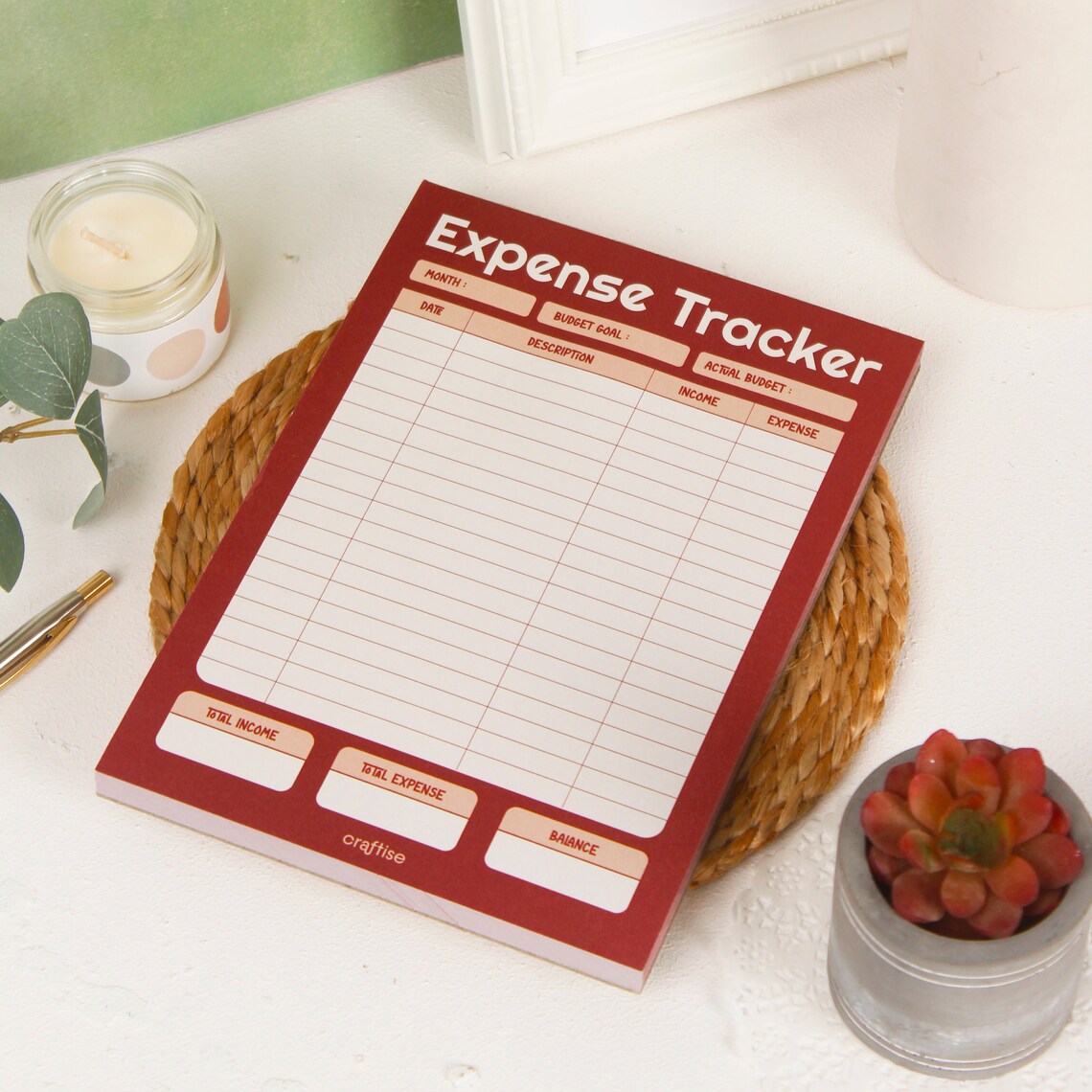 Expense Tracker Notepad, A5 Financial Planner, 75 Sheets - Etsy