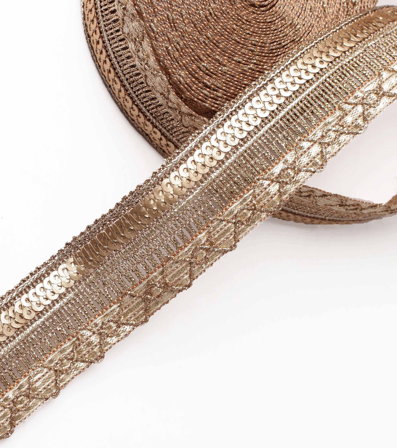 Gold Sequin Trim Indian Embroidered Trim Gota Trim Boho Etsy