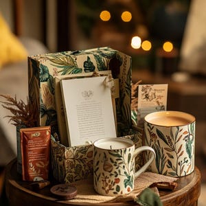 Cesto regalo per lettori – Regalo accogliente per gli amanti dei libri, regalo letterario, articoli essenziali per la lettura, regalo per topi di biblioteca, regalo per la cura di sé, set per club del libro