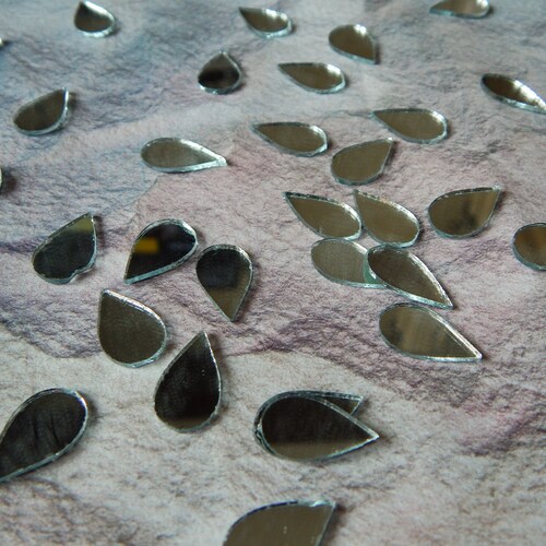 Small Glass Oval Craft Mirrors Bulk 100 Pieces Mirror Mosaic Etsy