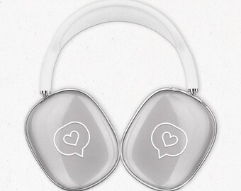 Heart Bubble Airpods Max Cover, Airpods Max Case, Clear Soft Silicone Airpods Max Cover, Cute Print