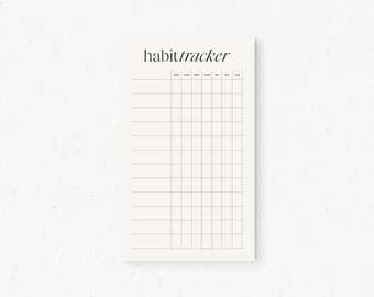 PRINTED Habit Tracker Notepad 50 Tear-off Pages | Bookish Book Lover Gift | Reader Stationery | Book Club Gift | Book Journal