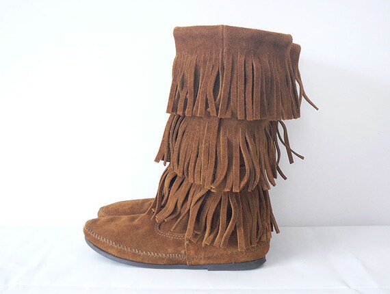 womens fringe boots size 11