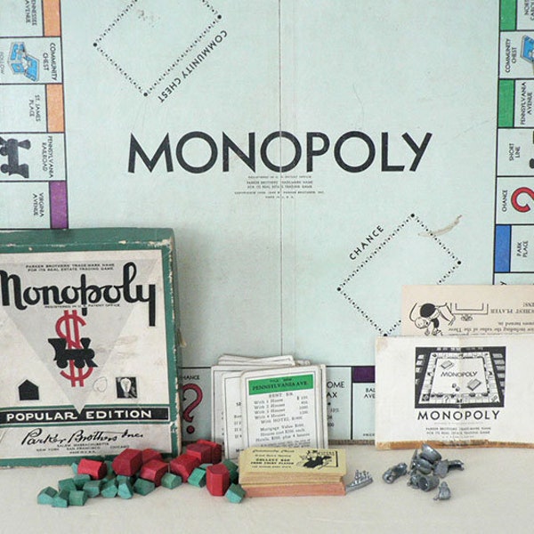 Vintage 1940 Monopoly Game CHOOSE YOUR Replacement Parts