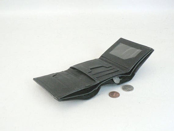 Mens Black Leather Vintage Wallet - image 4
